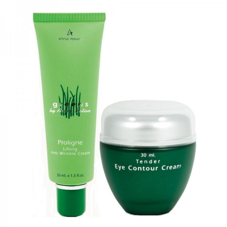 Anna Lotan Greens Zestaw Tender Eye Contour Cream + Proligne Lifting Anti Wrinkle Cream