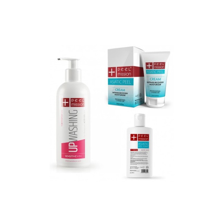 Peel Mission Asiatic Peel Zestaw Tonic + Cream + UpWashing Sensitive Skin