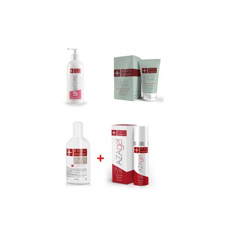 Peel Mission Aza Zestaw Tonic + Gel + UpWashing Sensitive Skin + Lacto Cream