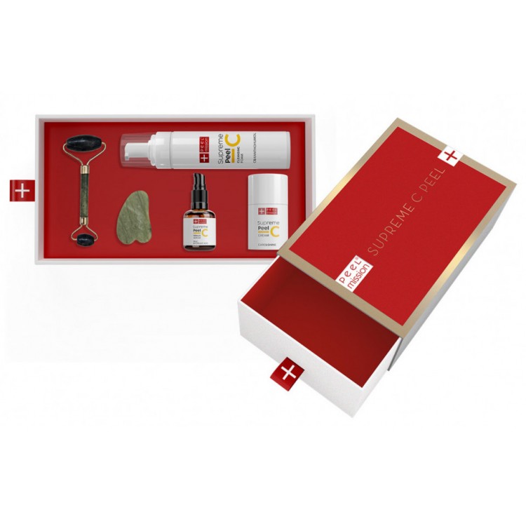 Peel Mission Supreme C Zestaw Świąteczny Blask 2024 Foam + Ferulic Serum + Cream